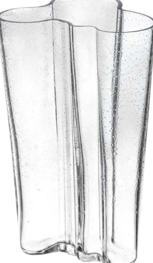 Aalto vase 201mm bobleglas klar
