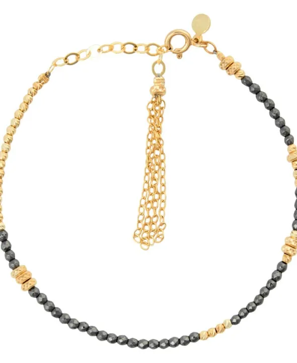 Abby Facet Hematite - Gold