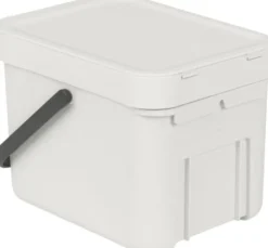 Affaldsspand m/låg sort. kon. 6 ltr