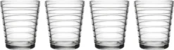 Aino Aalto 22cl glas - klar 4stk