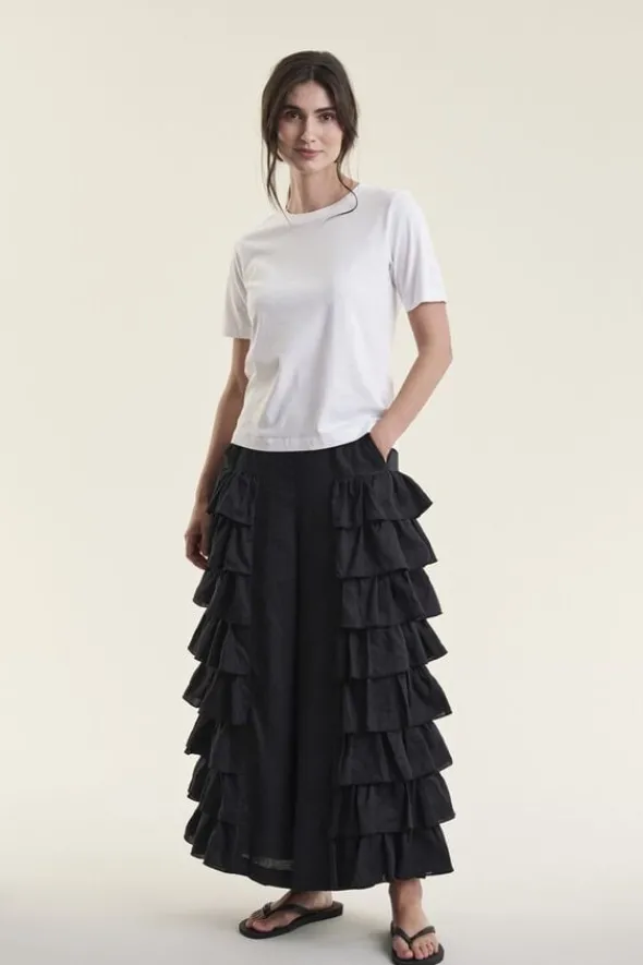 Airy linen flæsebukser