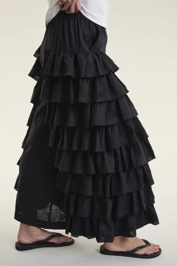 Airy linen flæsebukser