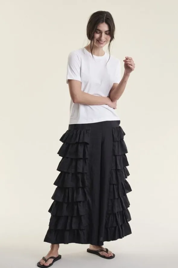 Airy linen flæsebukser