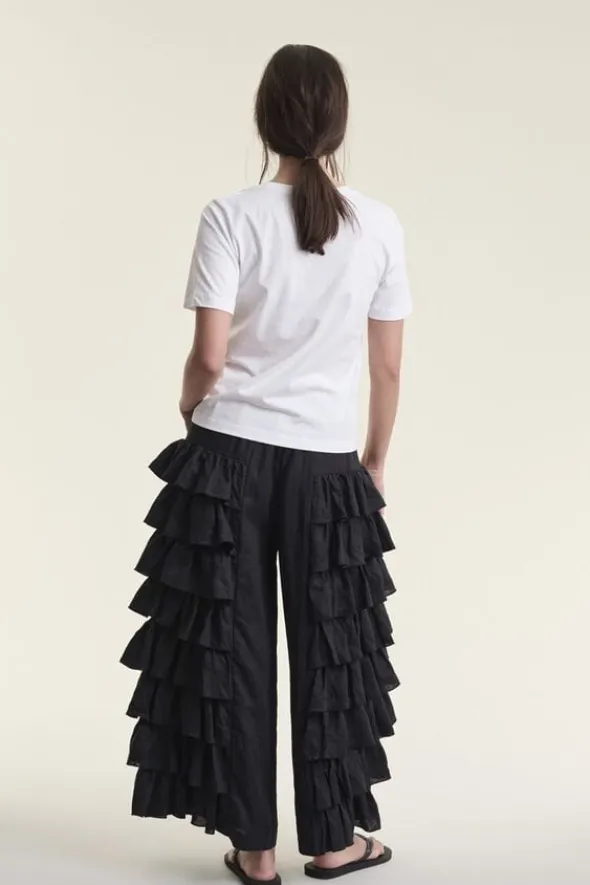 Airy linen flæsebukser