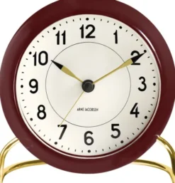 AJ Station bordur bordeaux/hvid, Ø 11 cm, alarm
