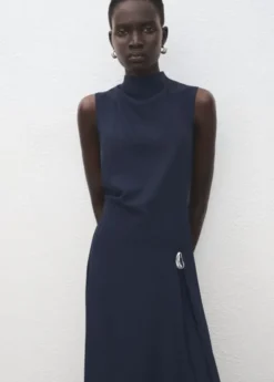 A-line dress with metal embellishme