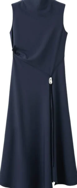 A-line dress with metal embellishme