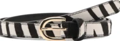 Animal print leather belt