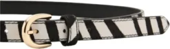 Animal print leather belt