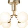 Apiales 6 Ceiling, brushed brass / opal