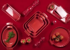 Appolia Keramik Rektangulær Rød 32 cm