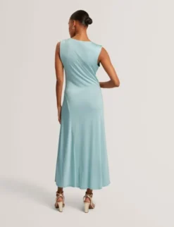 ASORELA Cowl Neck Maxi Jersey Dress