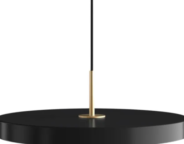 Asteria black Ø 43 x 14 cm, 2. 7m cordset