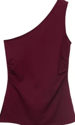 Asymmetrical draped top