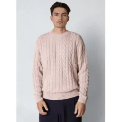 August cable knitted jumper