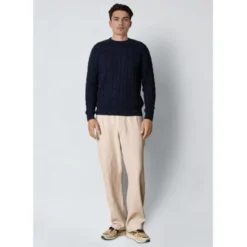 August cable knitted jumper