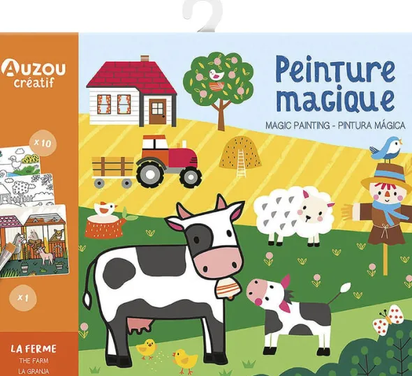 Auzou - Little Artist Activity Kit - Magic Painting - Farm