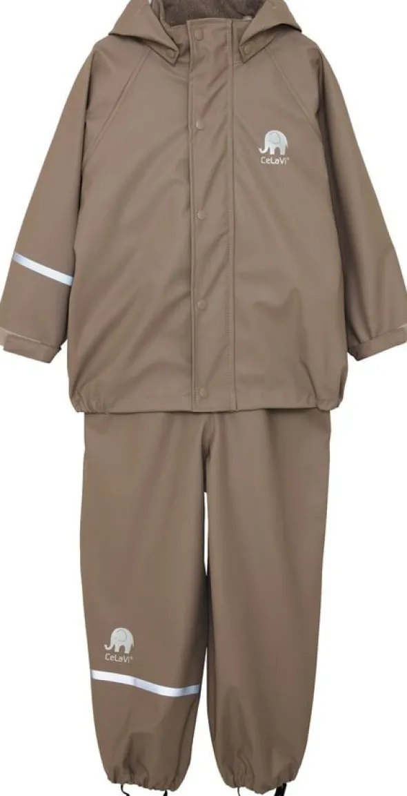 Basic rainwear set -solid PU