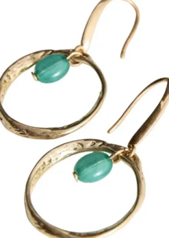 Bead hoop earrings