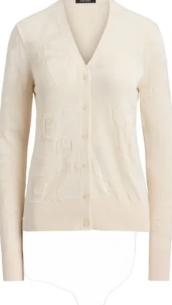 Belting-Motif V-Neck Cardigan