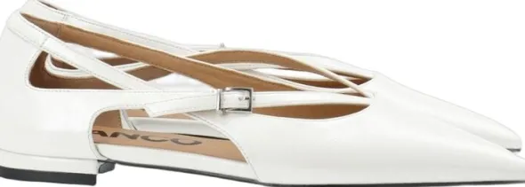 BIABARI Cut Out Pointy Flat Faux Leather
