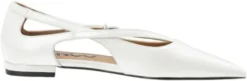 BIABARI Cut Out Pointy Flat Faux Leather