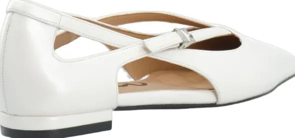 BIABARI Cut Out Pointy Flat Faux Leather
