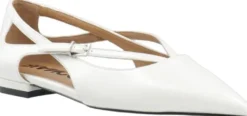 BIABARI Cut Out Pointy Flat Faux Leather