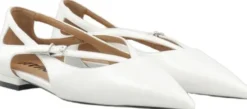 BIABARI Cut Out Pointy Flat Faux Leather