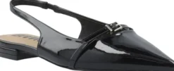 BIABARI Pointy Flat Slingback Faux Leather