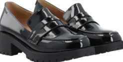 BIAPEARL Simple Penny Loafer Patent Aquarius