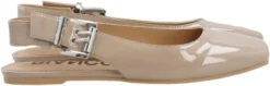 BIAROSE Karré Flat Buckle Slingback Faux Leather