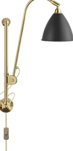 BL5 Wall Lamp - ø16 (Base: Brass, Shade: Soft Black Semi Matt)