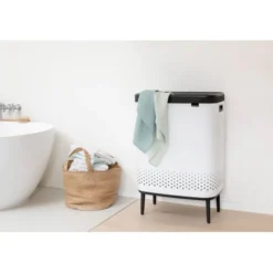BO vasketøjsspand høj 2 x 45 ltr. - White