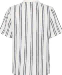 Box short sleeve striped cotton shirt GOTS/Vegan