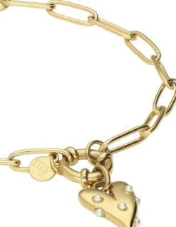 Bracelet pearls & heart
