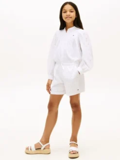 Broderie Anglaise Wide Leg Shorts