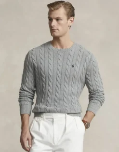 Cable-Knit Cotton Sweater