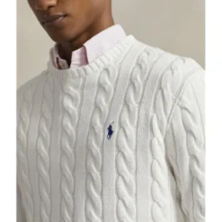 Cable-Knit Cotton Sweater