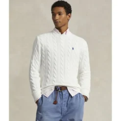 Cable-Knit Cotton Sweater