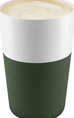 2 Cafe Latte-krus Emerald green