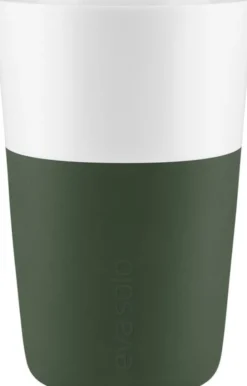 2 Cafe Latte-krus Emerald green