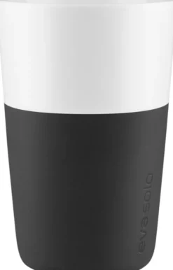 2 Cafe Latte-mugg svart