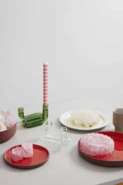 CANDLES OCHRE/ROSE