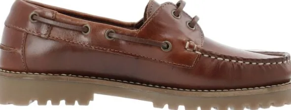 CASLENA Boat Shoe Pull Up Leather