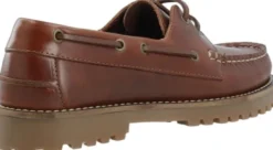 CASLENA Boat Shoe Pull Up Leather