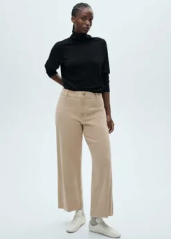 Catherin culotte high-rise cotton jeans