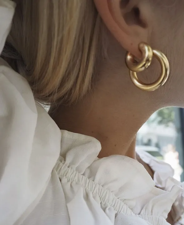 Chunky Hoop, Gold-plated Sterling silver