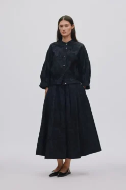 Clipped jacquard shirt jacket - Can