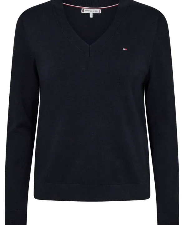 CO JERSEY STITCH V-NK SWEATER